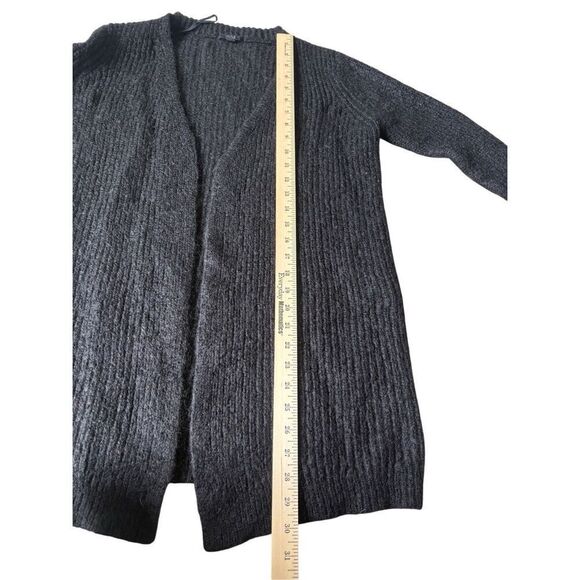 Cos Mohair Wool Cardigan size S Ribbed Black Open Front - Picture 7 of 7